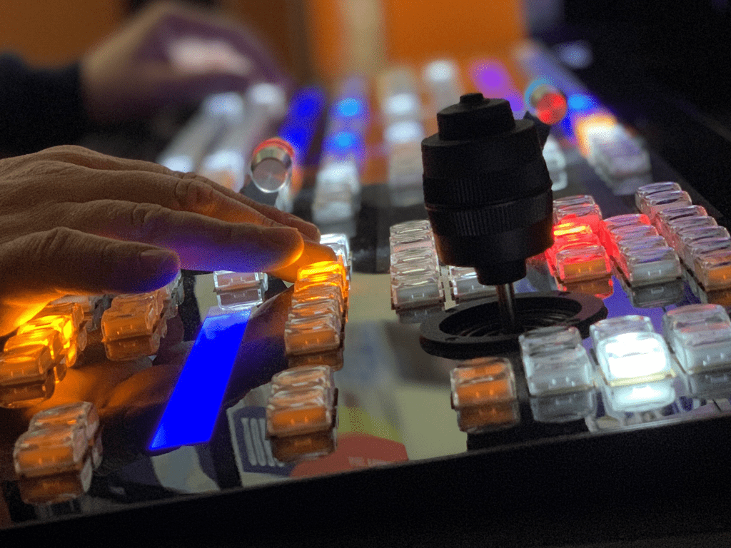 Gros plan sur un clavier de régie