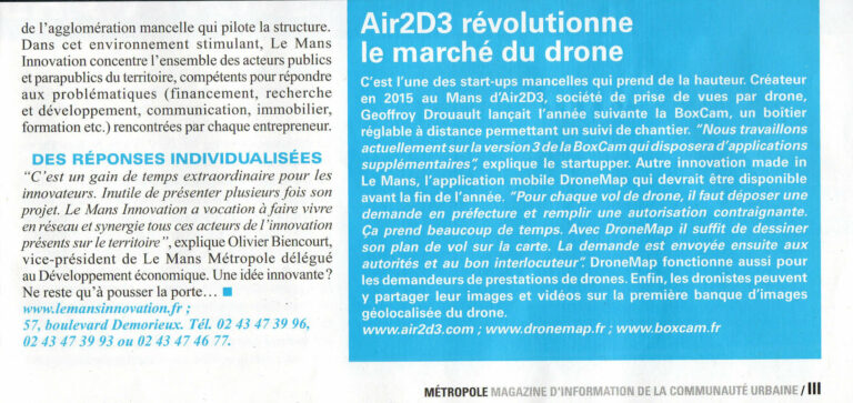 Air2D3 révolutionne les drones