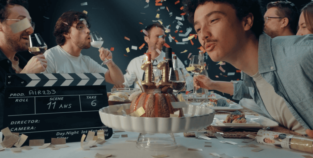 Photo illustrant une vidéo pour fêter les 11 ans de l'agence audiovisuelle Air2d3, au Mans, par Air2d3.